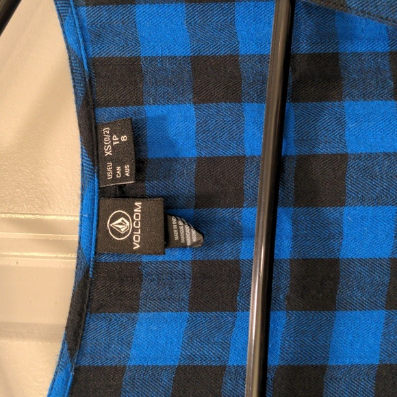 NWOT Volcom Buffalo Plaid Babydoll Dress - Picture 8 of 11